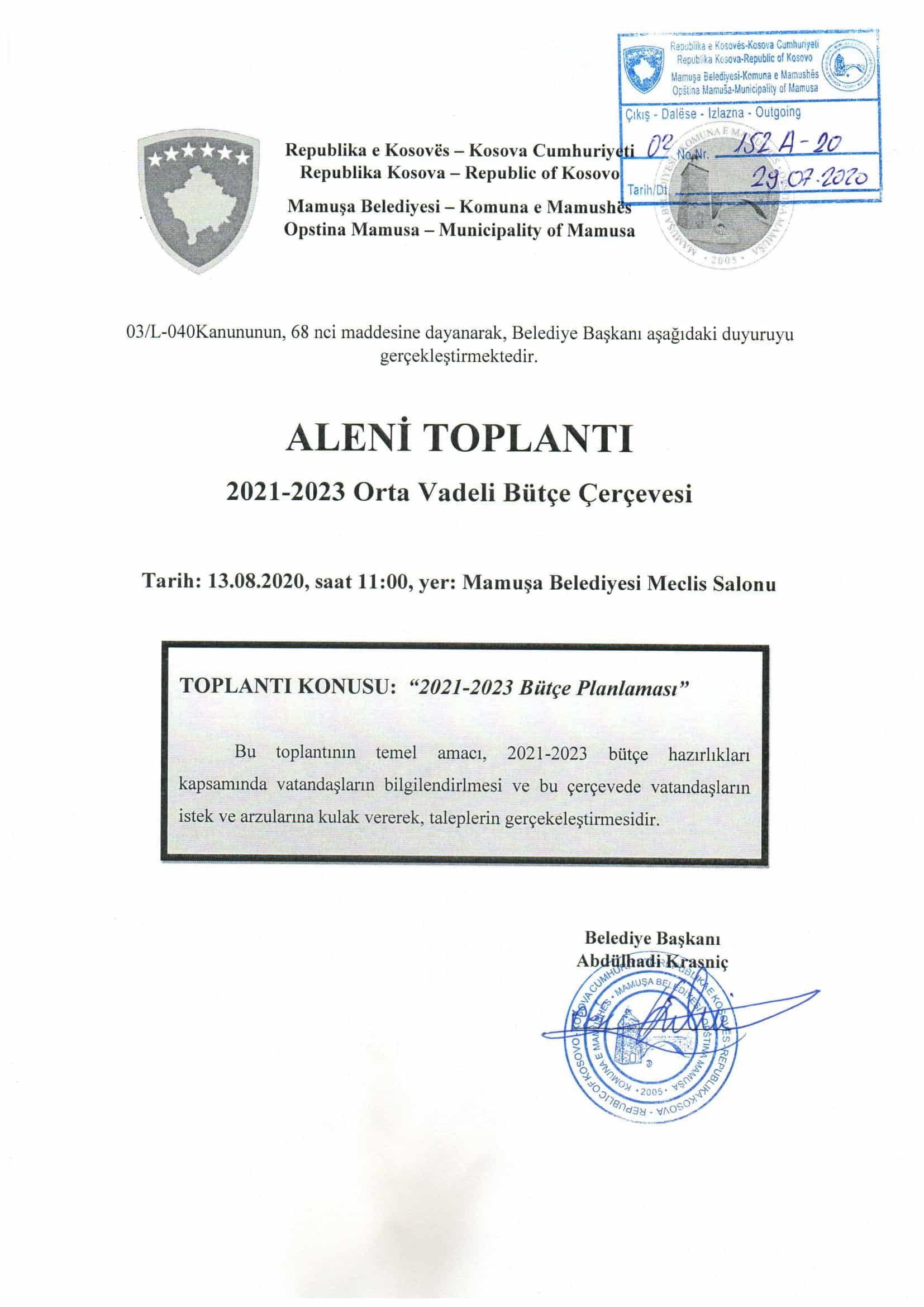 ALENİ TOPLANTI